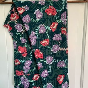 LuLaRoe Leggings TC2 Green Pink Purple Floral